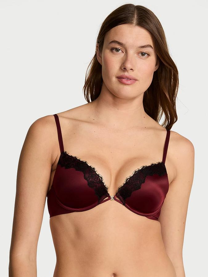 Smooth Lace-Trim Push-Up Bra