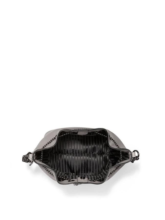 The Victoria Bucket Bag Classic Solid Grey image number 2