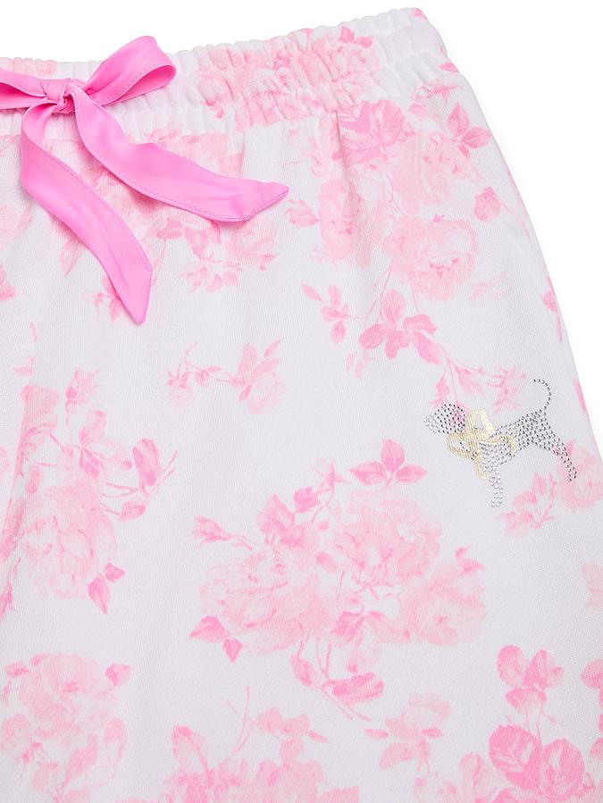 PINK x LoveShackFancy Wide-Leg Sweatpants image number 3