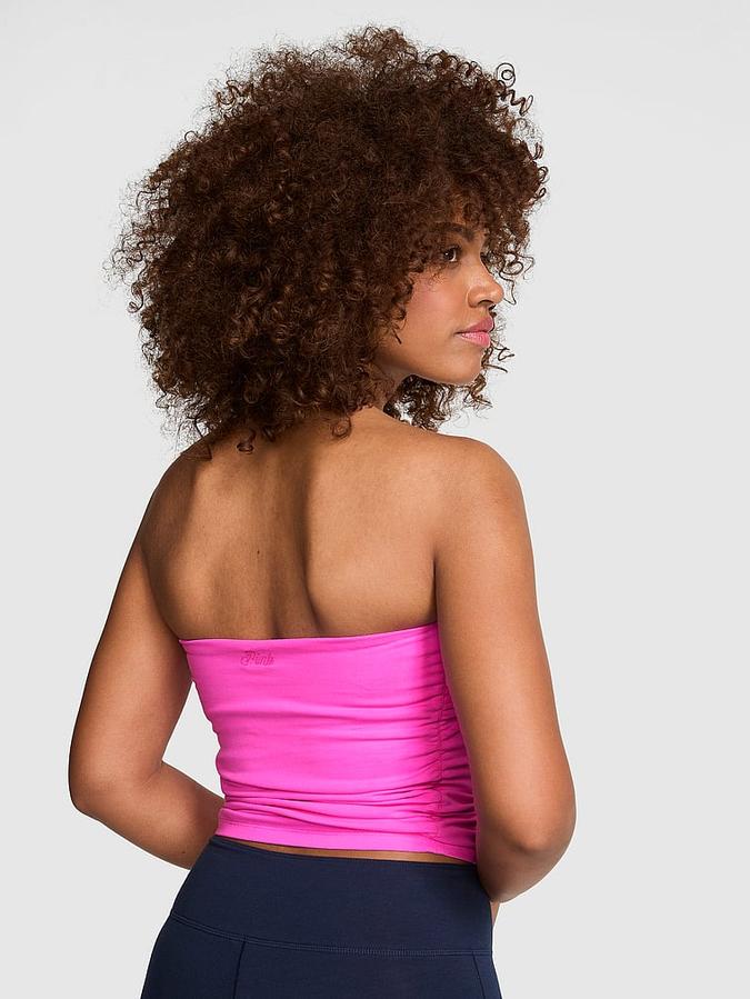 All-Day Cotton? Side-Ruched Tube Top