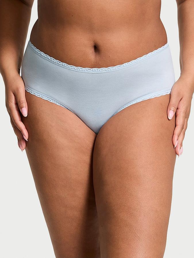 Cotton Lace-Waist Cheeky Panty