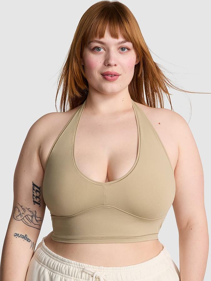 Beige Base Stretch Halter Bra Top Base Stretch Halter Bra Top
