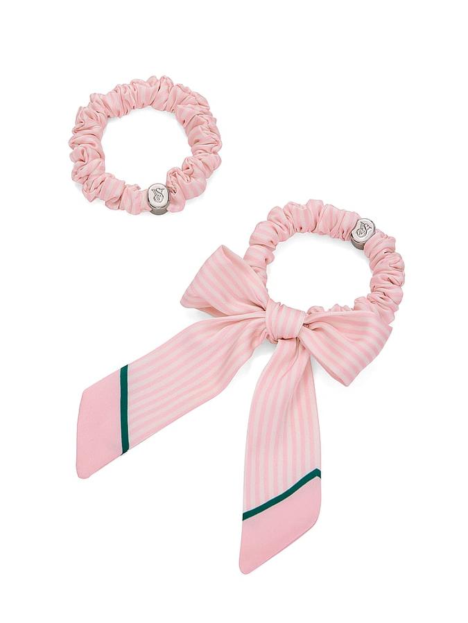 2-Pack Heritage Stripe Bow Scrunchie Set image number 2