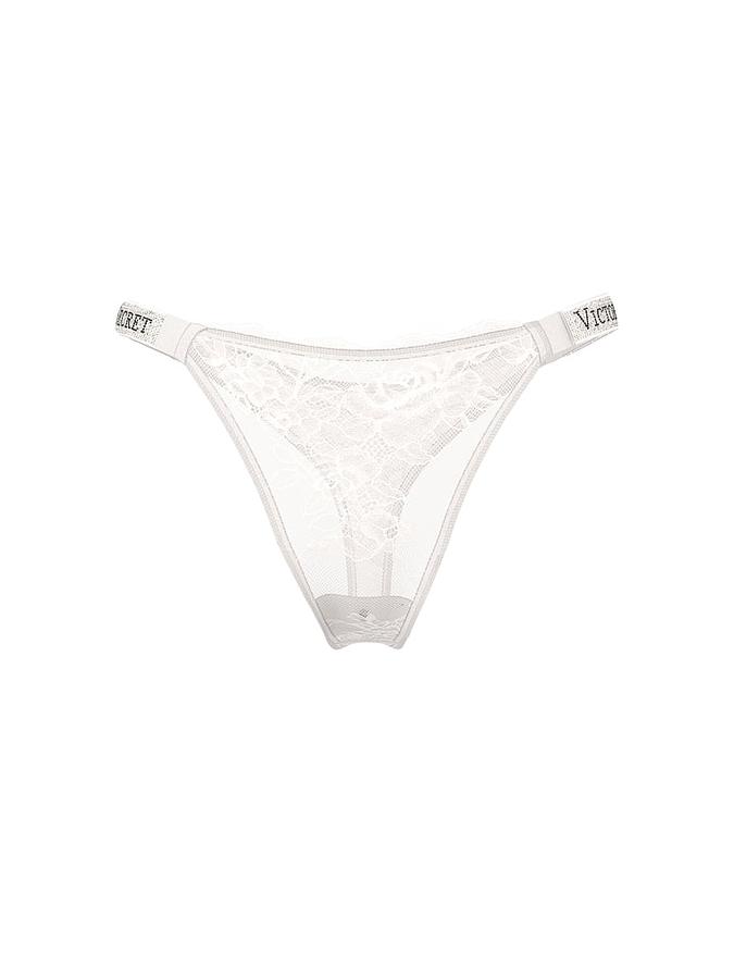 Shine Strap Lace Thong Panty