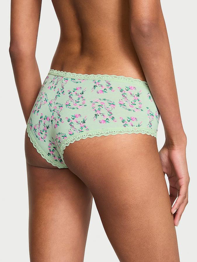 Cotton Lace-Waist Cheeky Panty image number 1