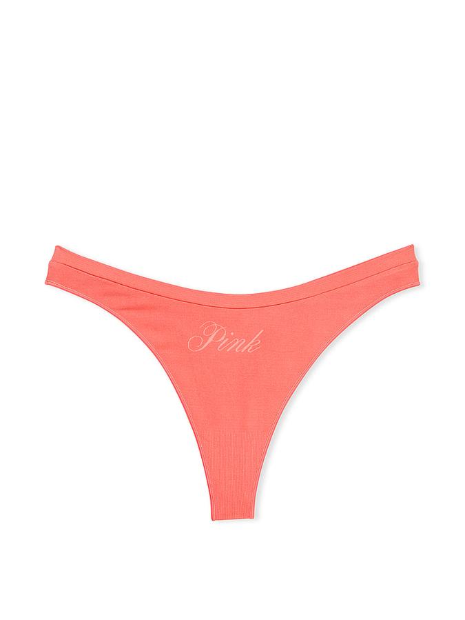 Seamless High-Leg Thong Panty image number 2