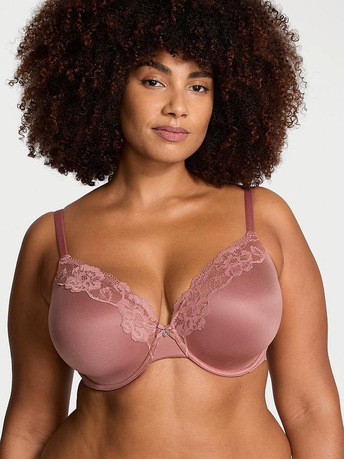 Lace-Trim Lightly Lined Full-Coverage Bra image number 0