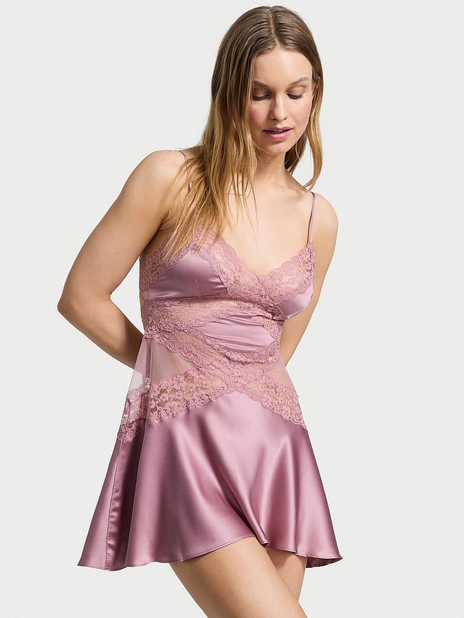 Dare to Dream Lace & Satin Flounce Slip image number 0