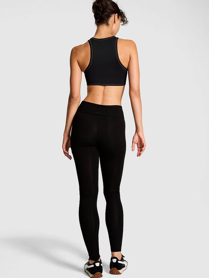 All-Day Cotton Foldover Leggings image number 1