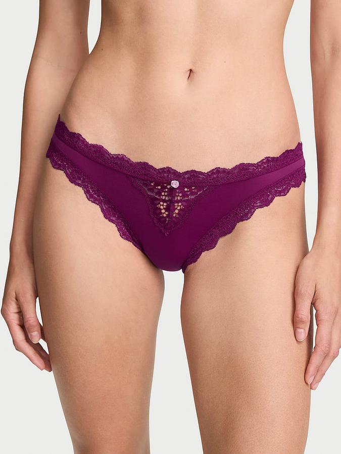 Lace-Trim Bikini Panty