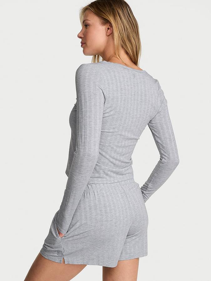 SoSoft&trade; Modal Ultra-Fine Long-Sleeve Henley Top
