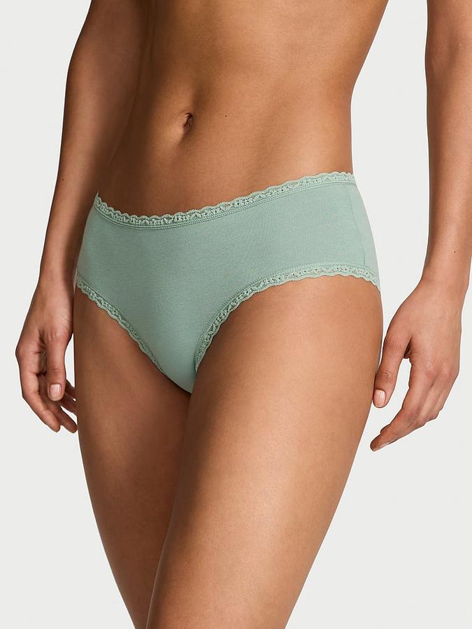 Cotton Lace-Waist Cheeky Panty image number 0