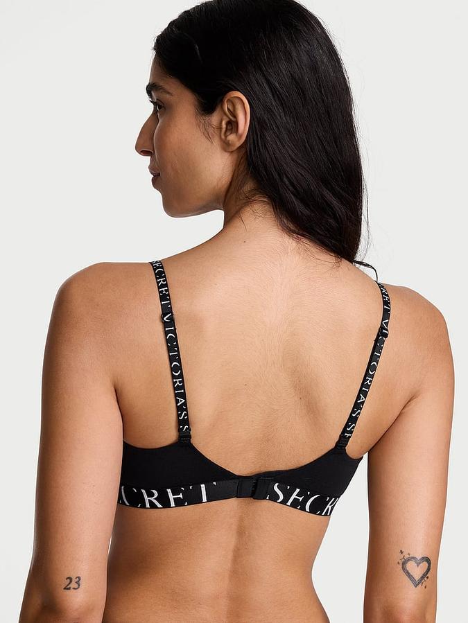 Cotton Exploded Logo Lightly Lined Wireless Bra
