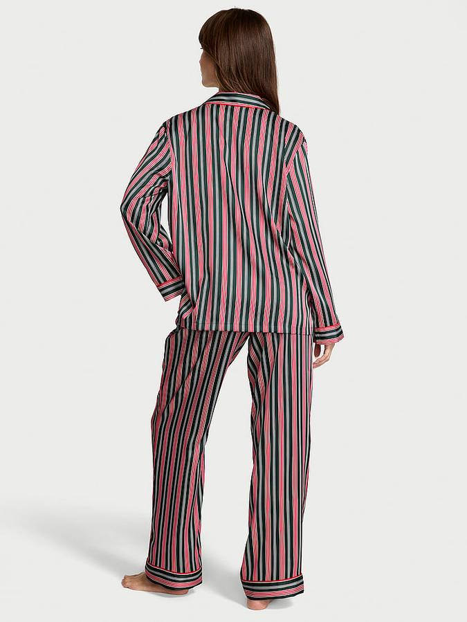 Glazed Satin Long Pajama Set