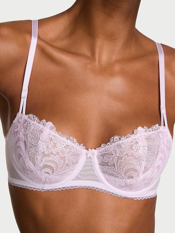 Wicked Vintage Blossom Embroidery Unlined Balconette Bra image number 1