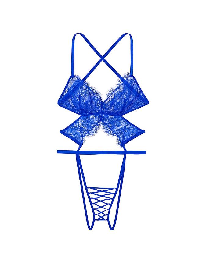 Kitten Strappy Open Back Teddy
