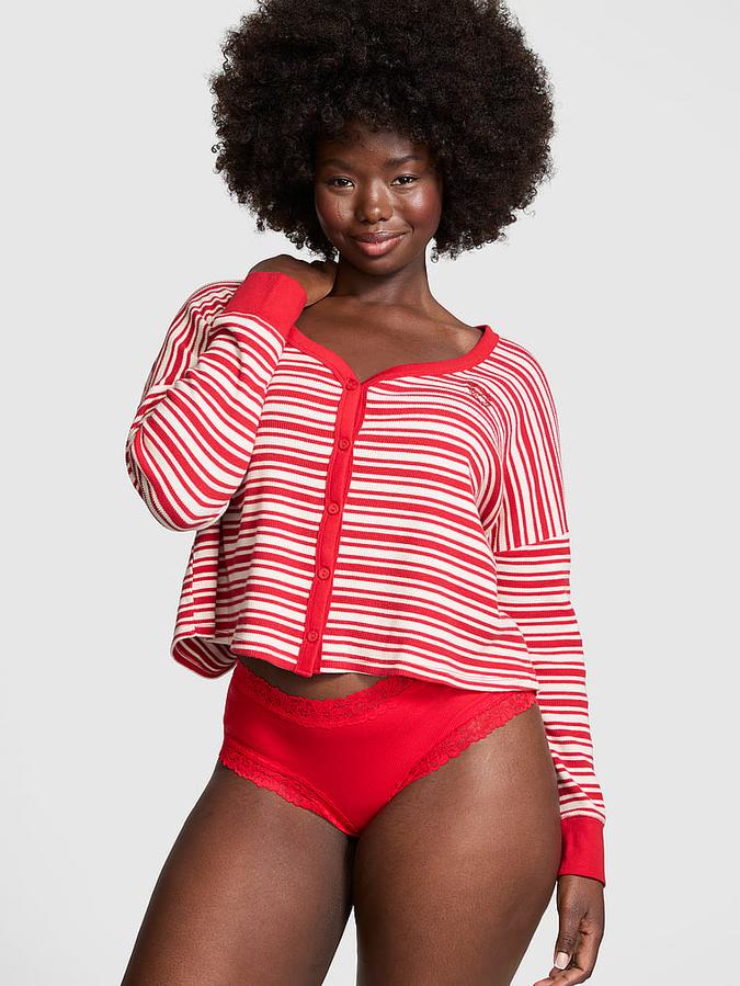 Thermal Boxy Cardigan image number 0