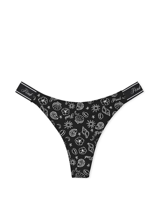 Logo Cotton High-Leg Thong Panty image number 2