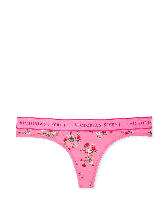 Logo Cotton Thong Panty image number 2