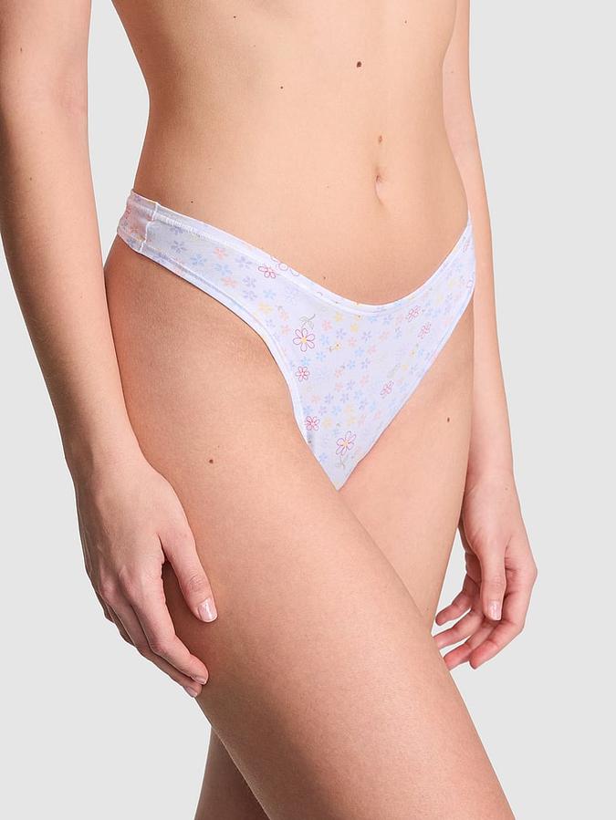 Cotton High-Leg Thong Panty image number 0