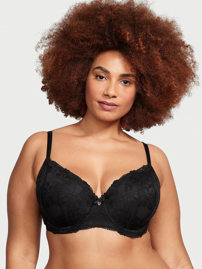 Lightly Lined Lace-Cup Demi Bra image number 0