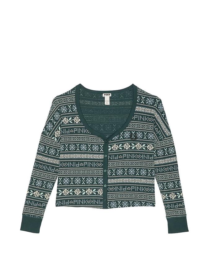 Thermal Boxy Cardigan image number 2