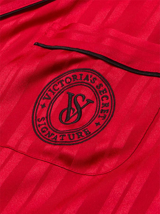 Glazed Satin Short Pajama Set image number 3