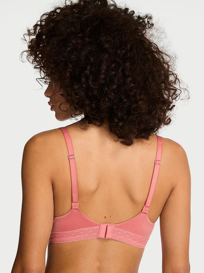 Lace-Trim Lightly Lined Demi Bra