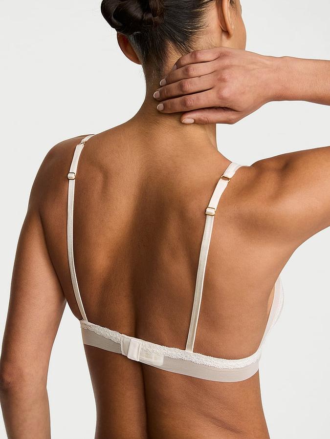 Lace Mesh-Trim Triangle Bralette
