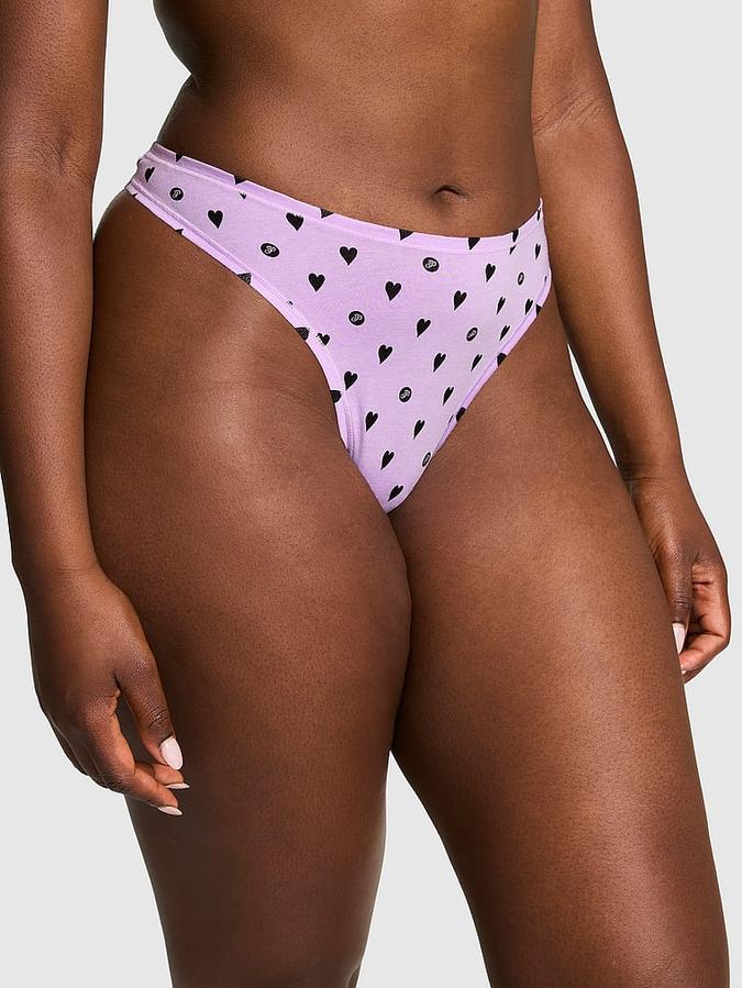 Cotton High-Leg Thong Panty image number 0