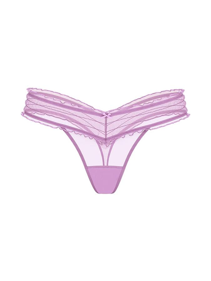 Smocked Mesh Thong Panty image number 2