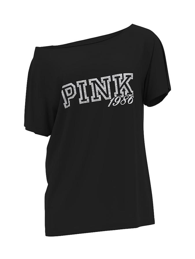 Campus Cotton&trade; Off-The-Shoulder Tee image number 2