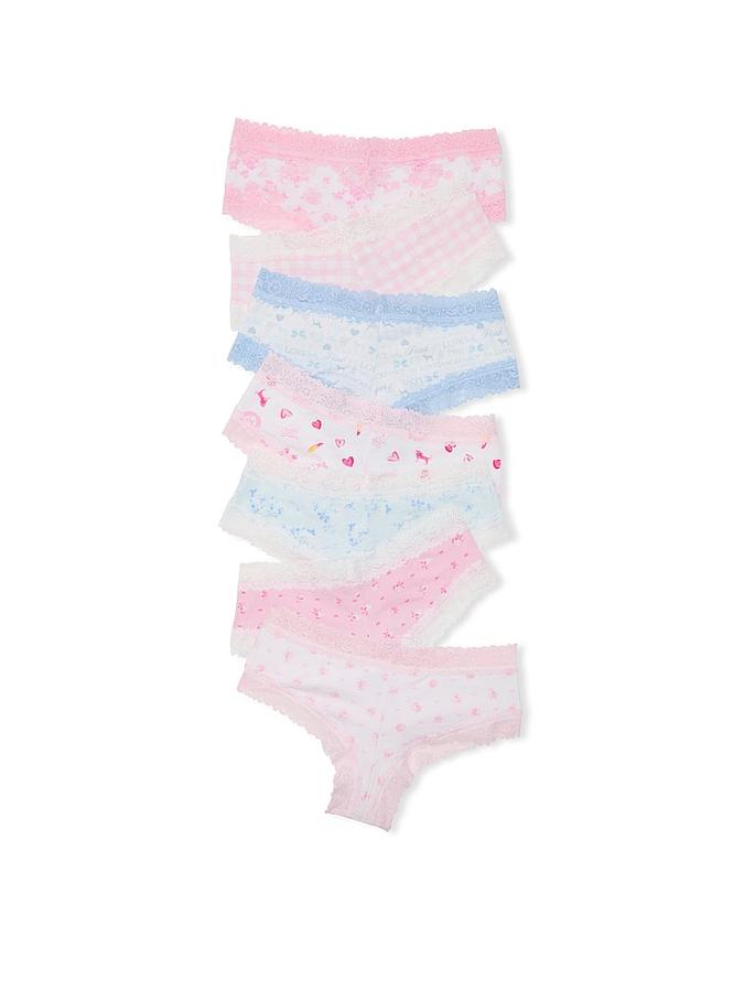 PINK x LoveShackFancy Days of the Week 7-Pack Cheeky Panties image number 1