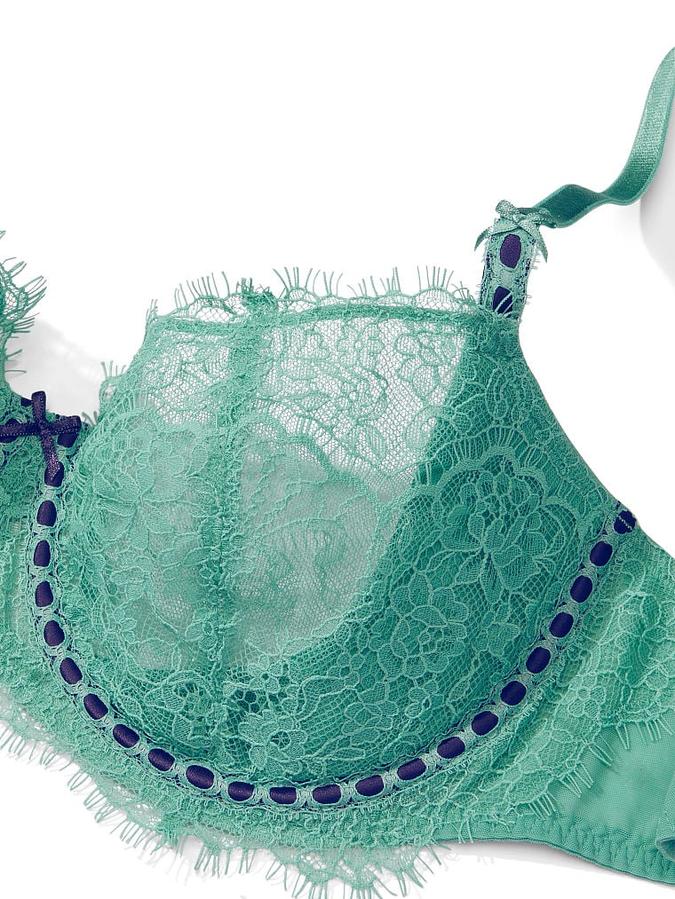 Wicked Unlined Ribbon Slot Lace Balconette Bra image number 3