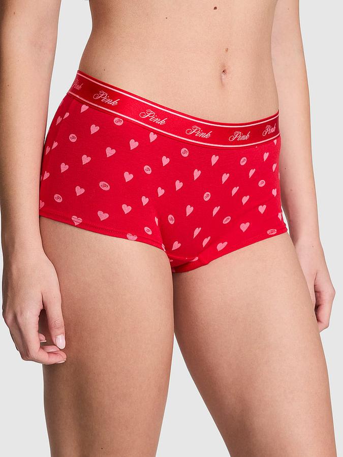 Logo Cotton Shine Boyshort Panty