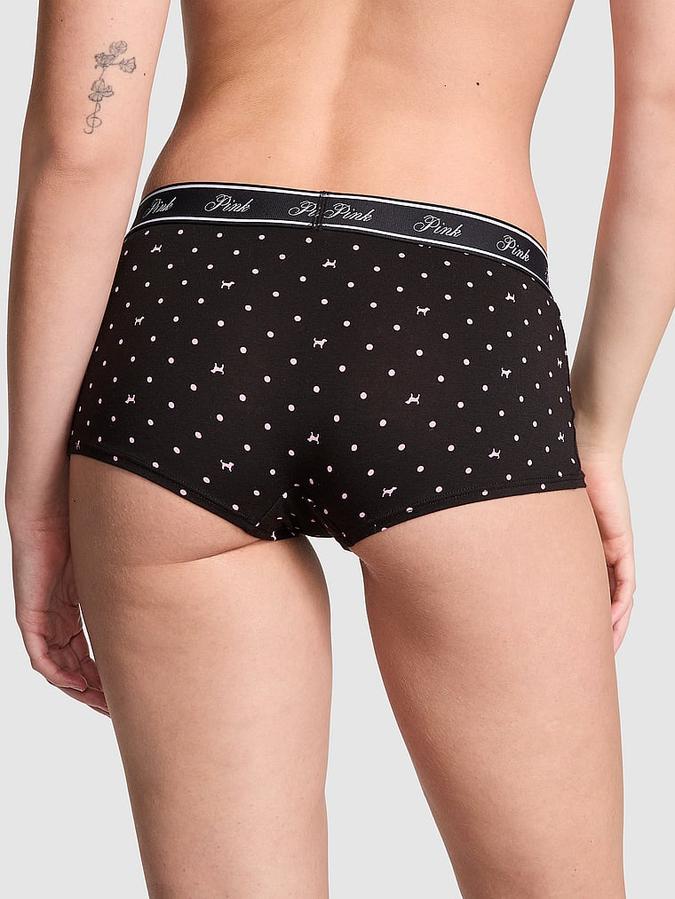 Logo Cotton Shine Boyshort Panty image number 1