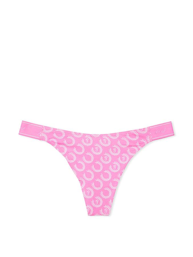 Logo Cotton High-Leg Thong Panty image number 2