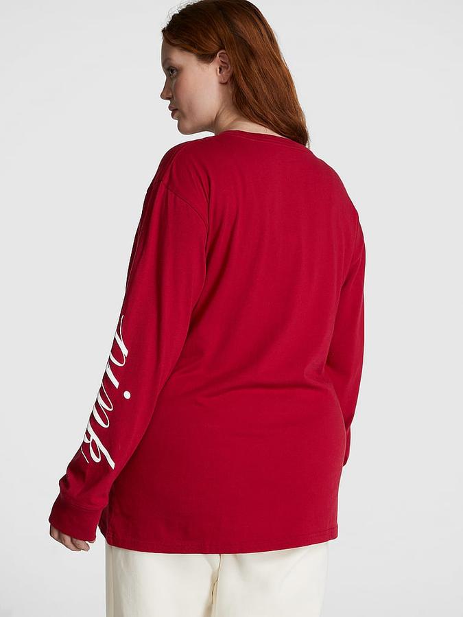 Oversized Long-Sleeve Campus Tee image number 1