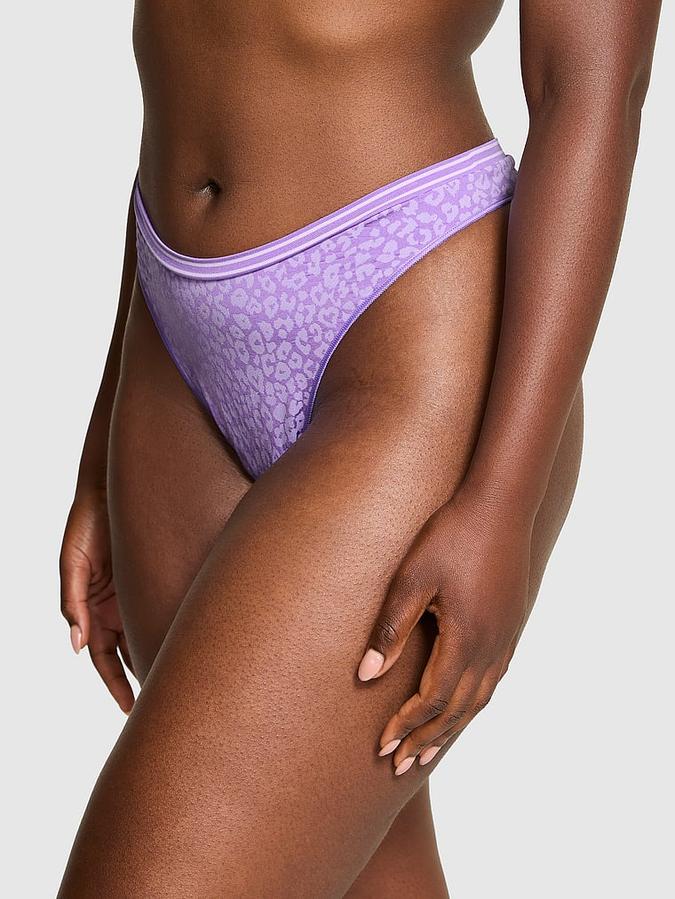 Seamless High-Leg Thong Panty