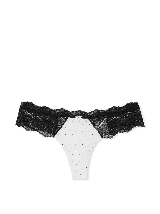 Lace Trim Thong Panty image number 2