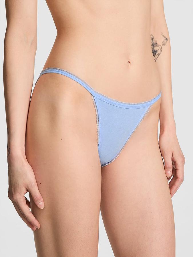 Cotton Daisy Patch String Bikini Panty