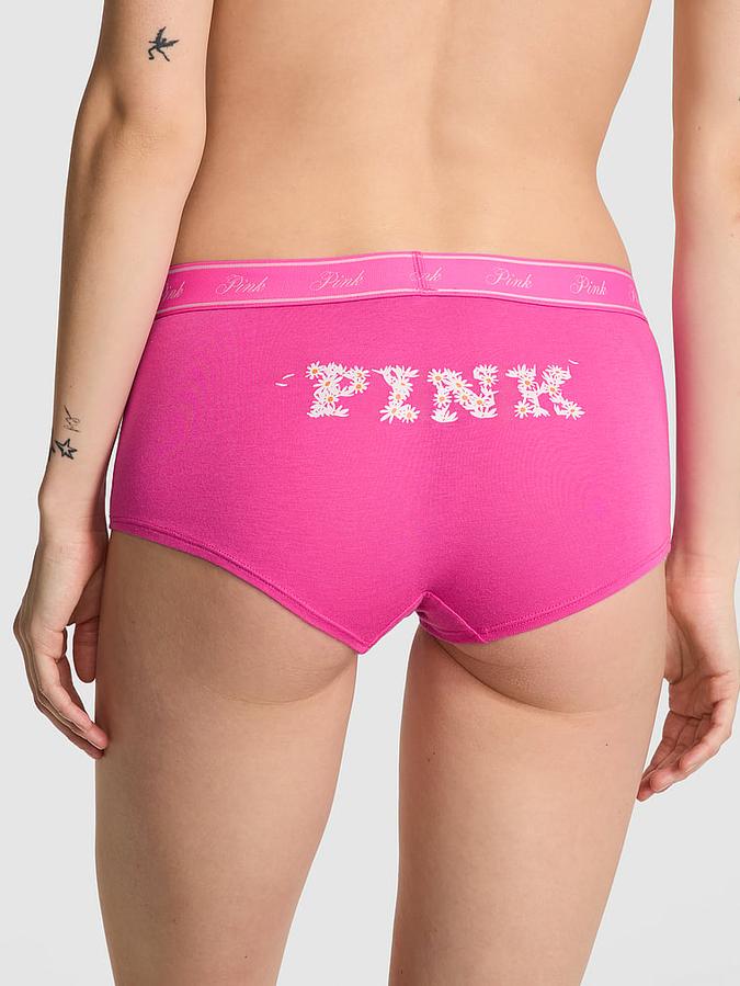 Logo Cotton Shine Boyshort Panty