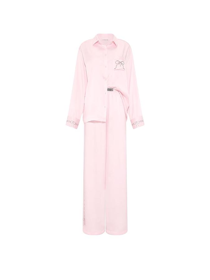 Signature Satin Shine Shop Long Pajama Set image number 2