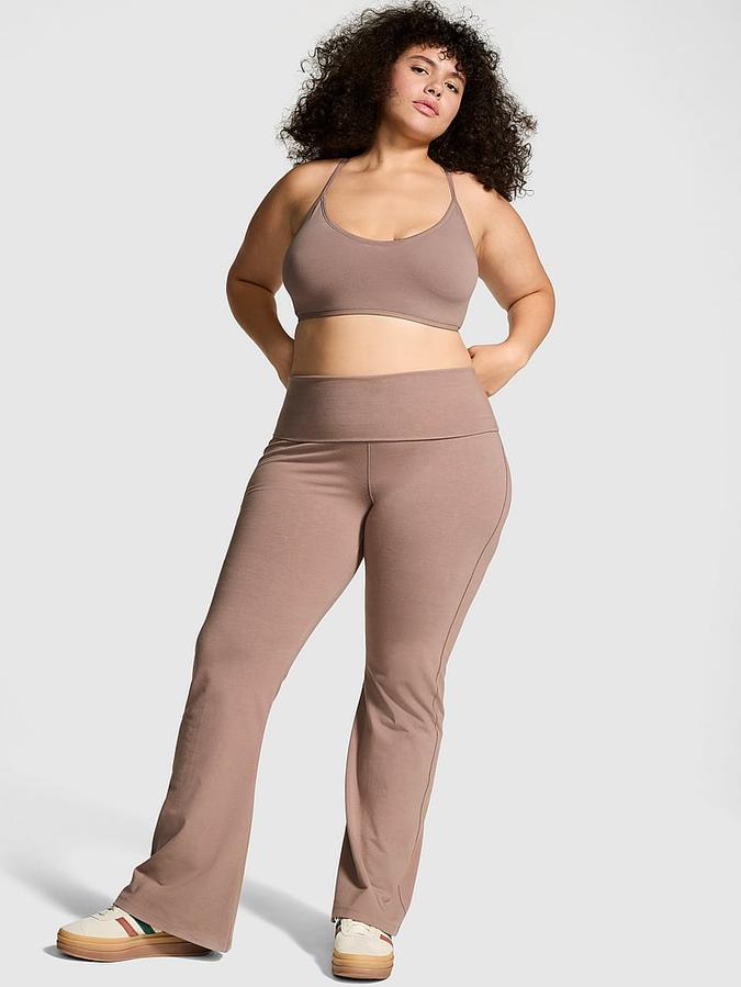 All-Day Cotton Foldover Flare Leggings image number 0