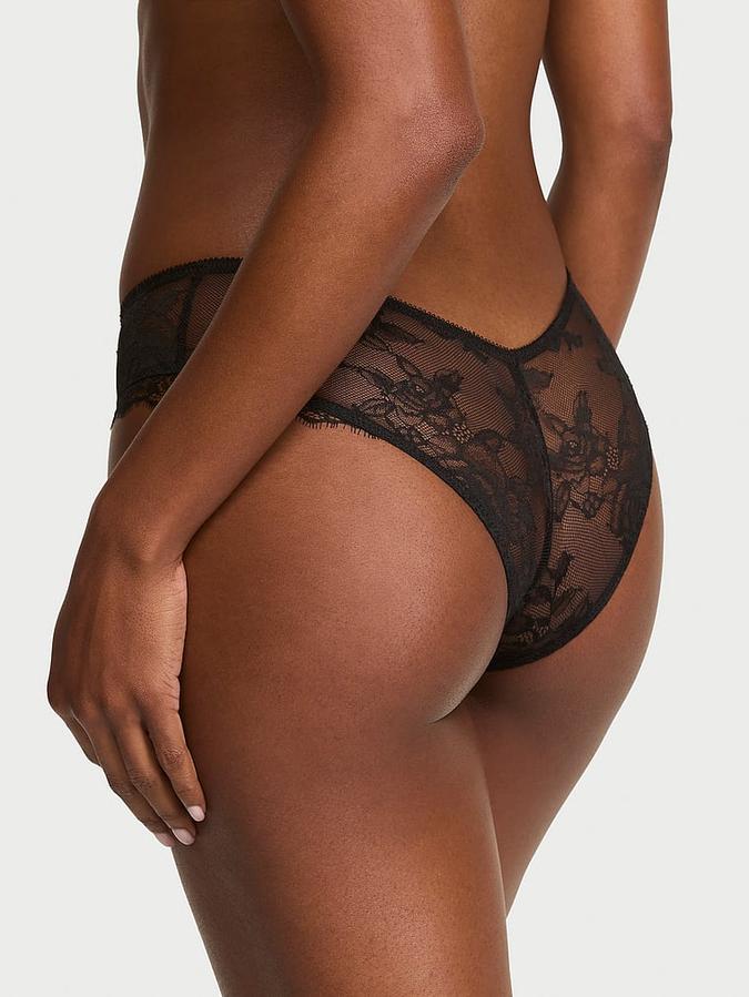 Rose Lace Overlay Cheeky Panty