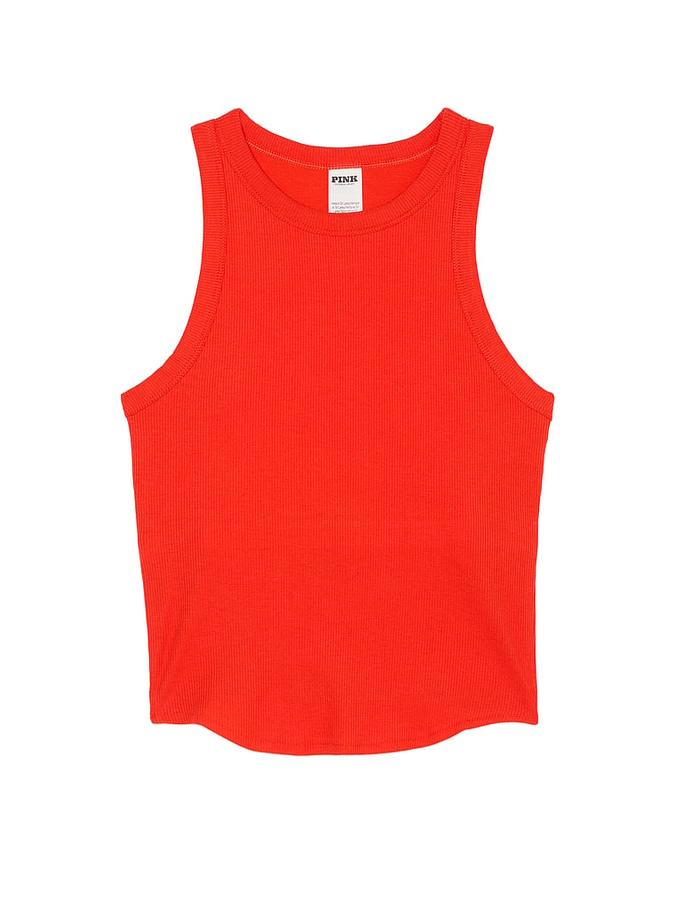 High-Neck Ribbed Tank image number 2