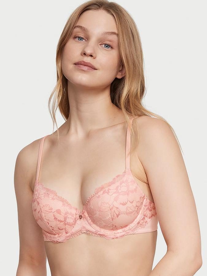 Lightly Lined Lace-Cup Demi Bra image number 0