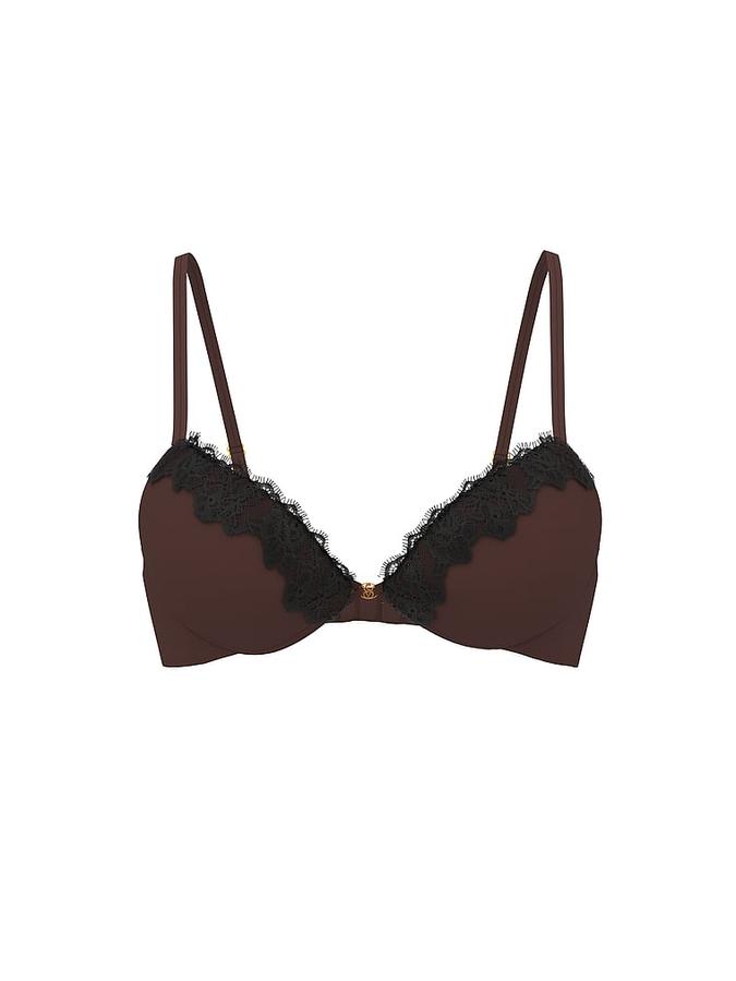 Smooth Lace-Trim Push-Up Bra image number 2