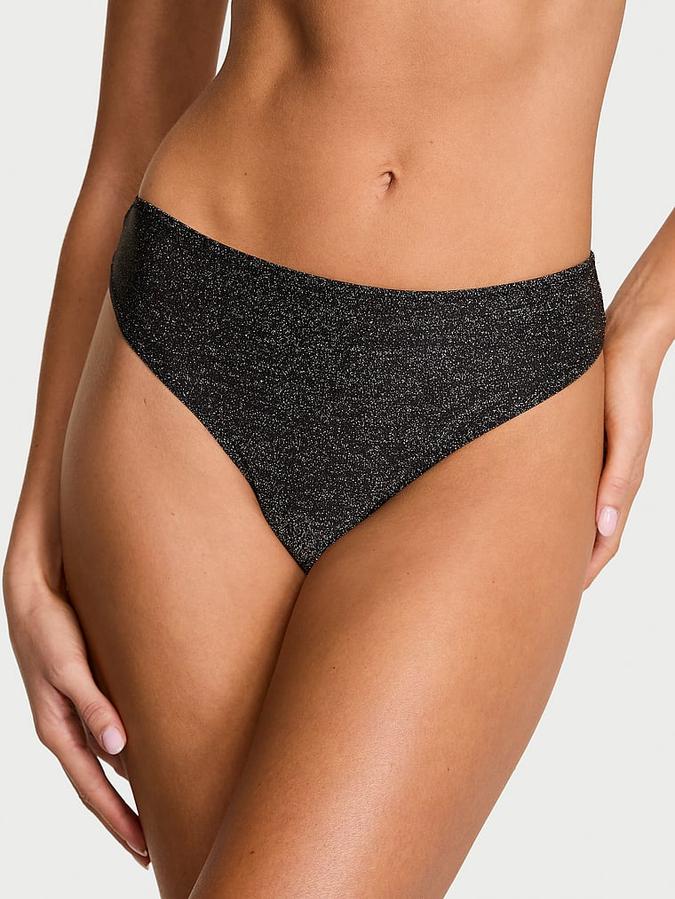 Body by Victoria Flex Shimmer Mid-Rise Thong Panty