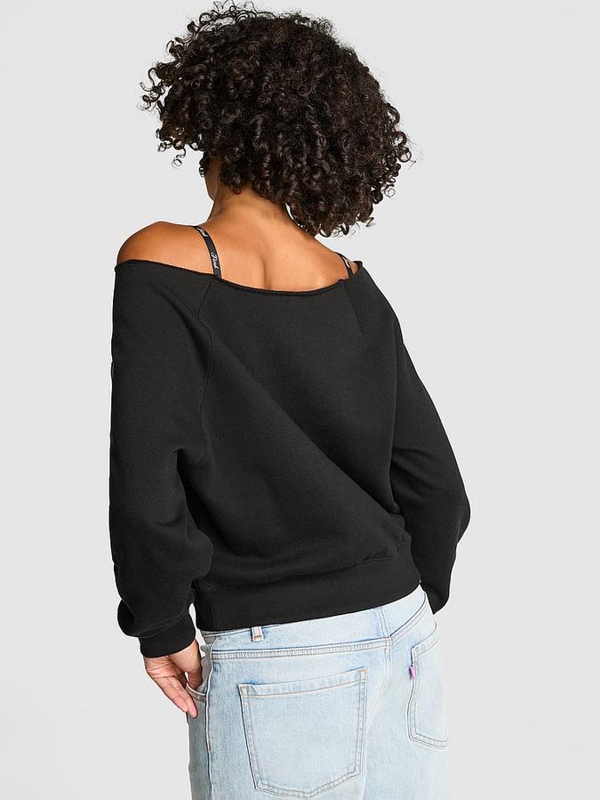 Ivy Fleece Off-The-Shoulder Sweatshirt